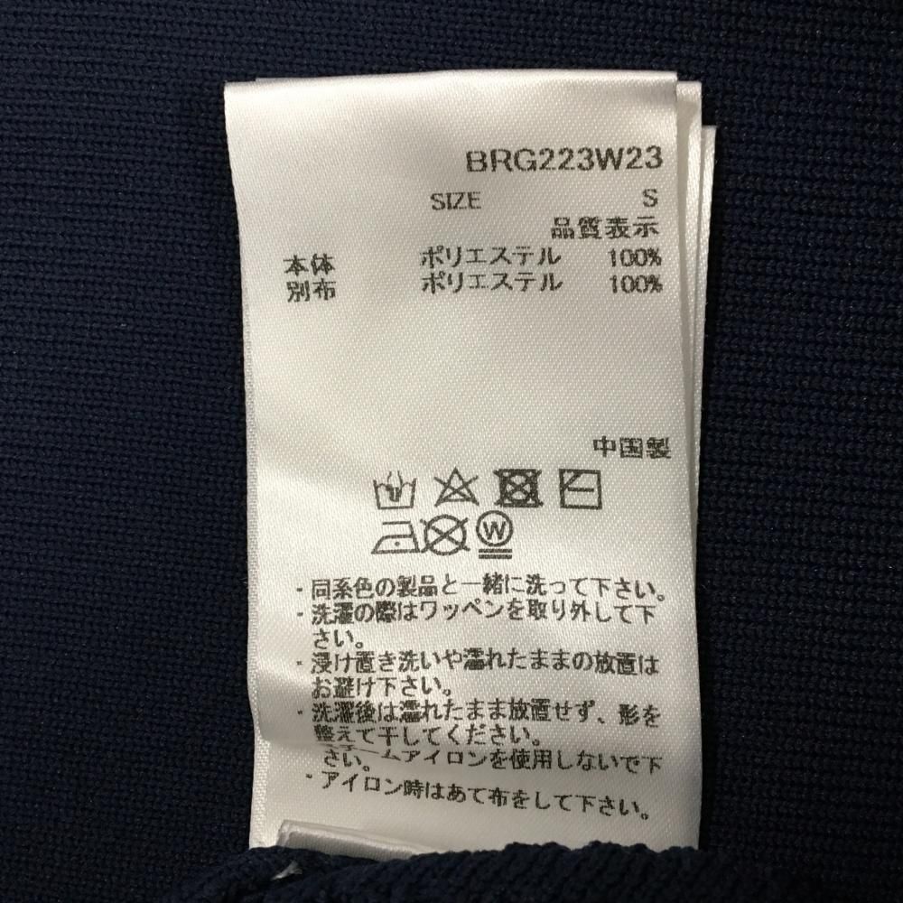 【超美品】ブリーフィング ニットジップパーカー ネイビー 一部透かし編み  レディース S ゴルフウェア BRIEFING 超美品】ブリーフィング ニットジップパーカー ネイビー 一部透かし