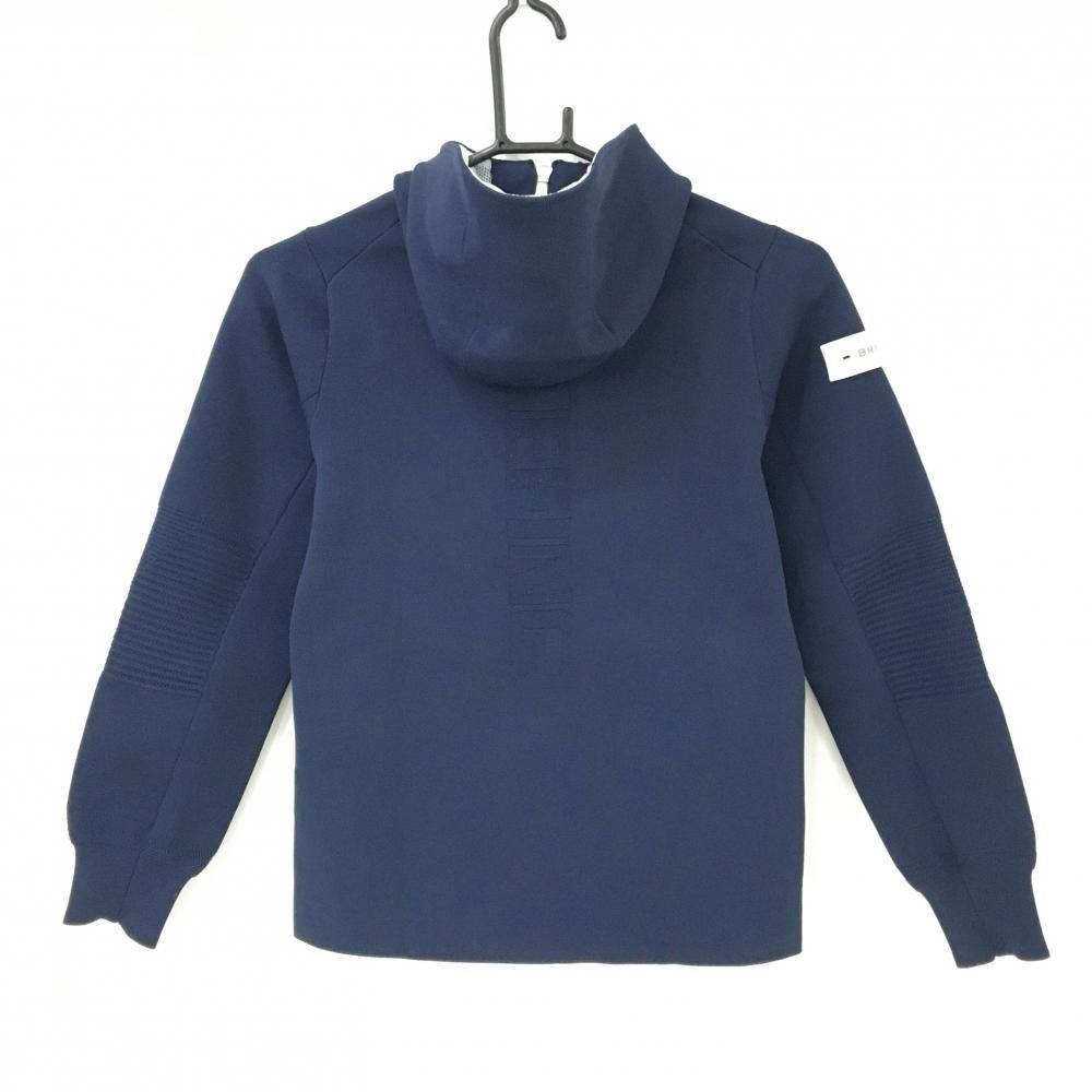 【超美品】ブリーフィング ニットジップパーカー ネイビー 一部透かし編み  レディース S ゴルフウェア BRIEFING 超美品】ブリーフィング ニットジップパーカー ネイビー 一部透かし
