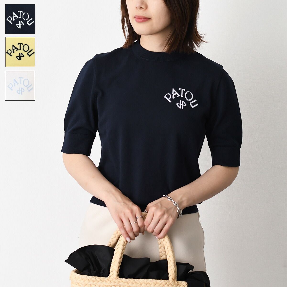 半袖 patou ニット PATOU patou パトゥ 半袖ニットPATOU 半袖ニット