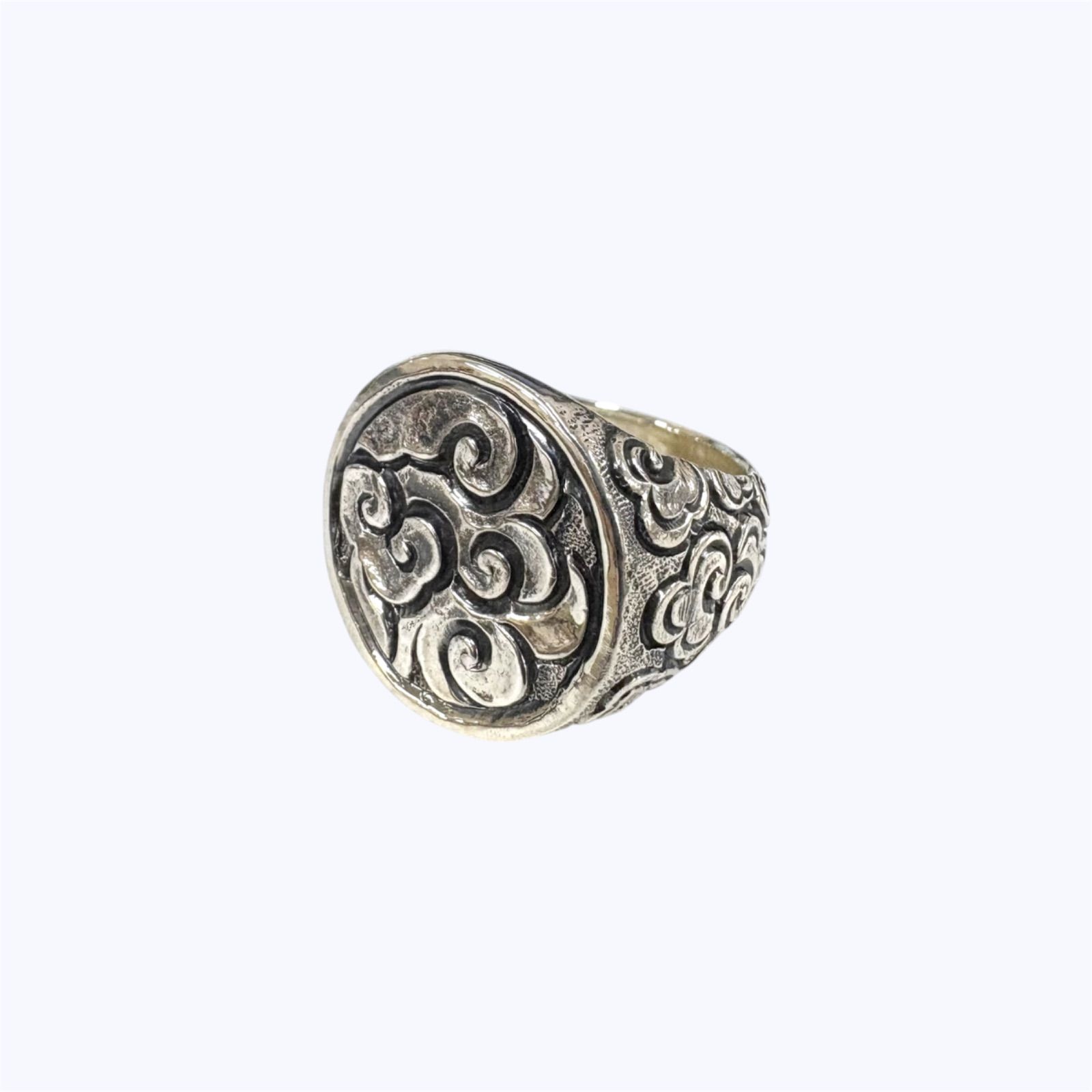 【展示品】シルバー925リング ハンドメイド デザインリング約22号 ⑤