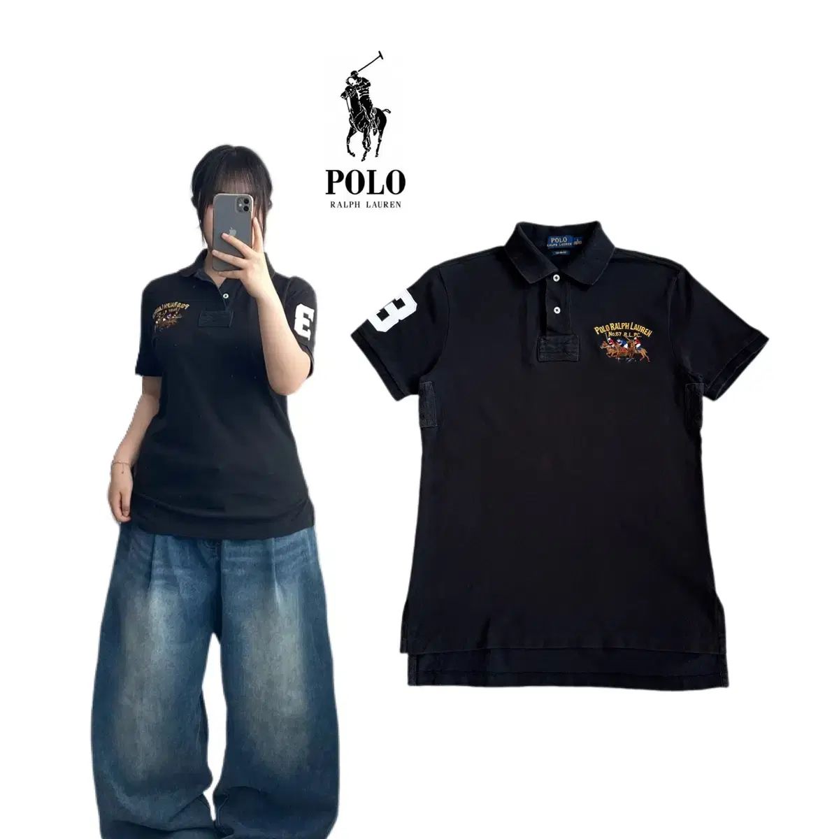 ポロ 新モデル チーフキーパー BIGポニー PK KARA 半袖 Tシャツ ブラック 9,505円