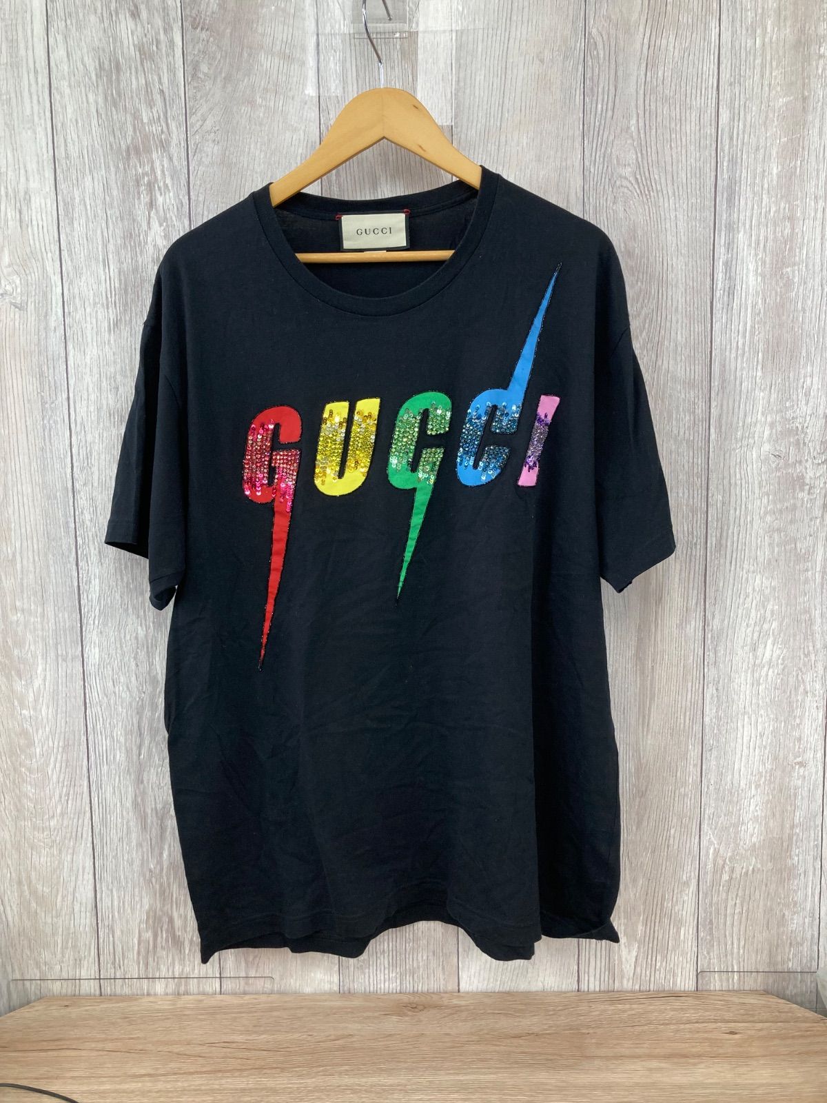GUCCI グッチ スパンコールTシャツ レディース ブラック ダイヤモンド GUCCI グッチ スパンコールTシャツ レディース ブラック ダイヤモンド