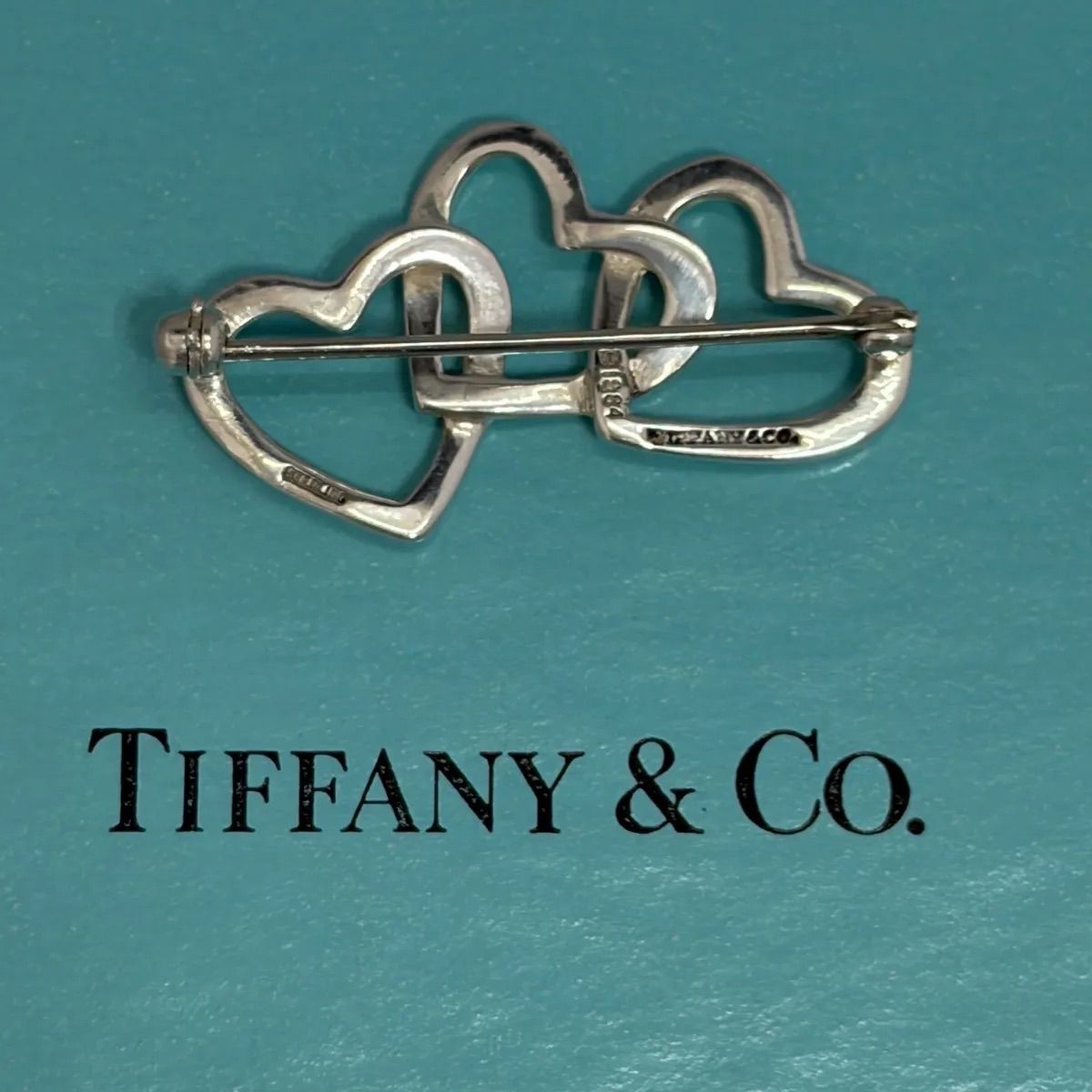 TIFANNY&Co. ティファニー トリプルオープンハート ブローチ STERLING