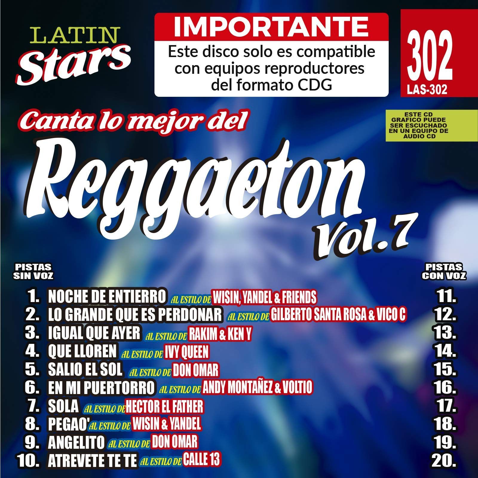 【CD】Karaoke: Reggaeton 7 - Latin Stars Karaoke