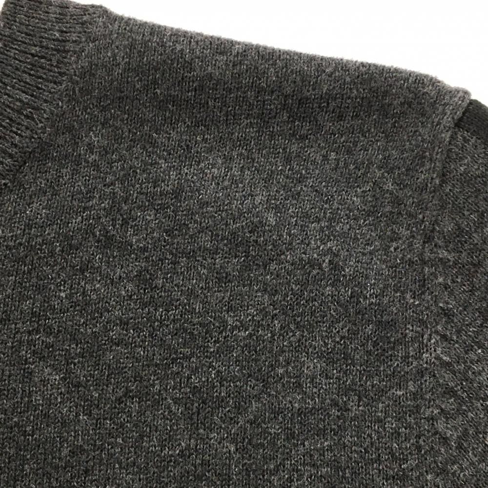 美品】マスターバニー セーター ダークグレー カシミヤ混 袖ロゴライン