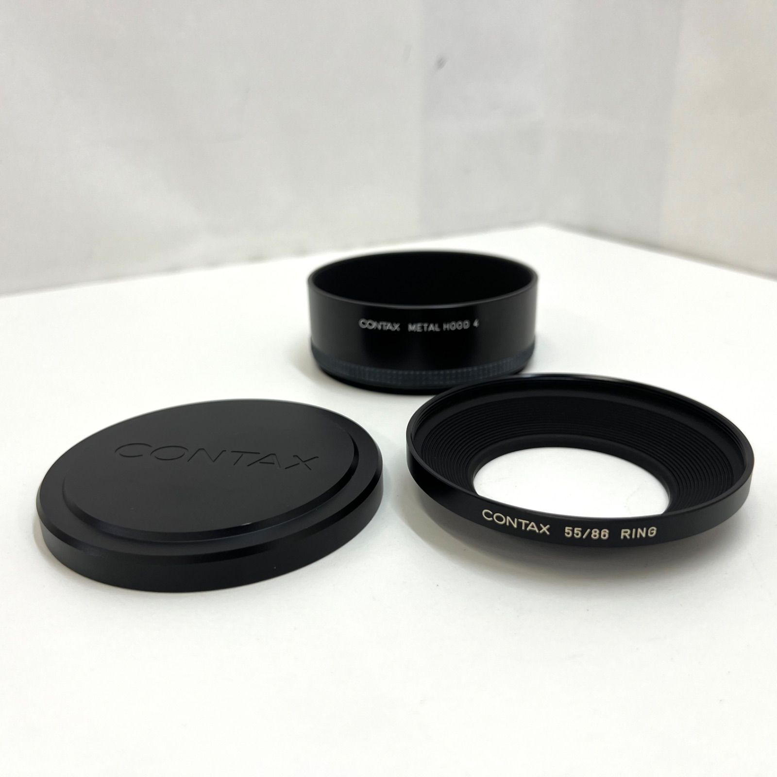 002485】 CONTAX 55/86 RING + CONTAX METAL HOOD 4 コンタックス