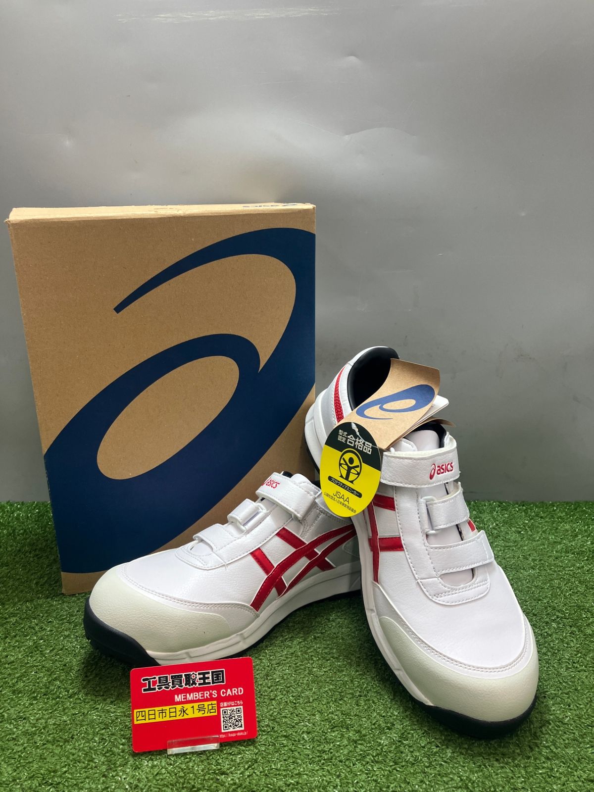 【未使用品】【0936】[アシックスワーキング] 安全靴 作業靴 ウィンジョブ CP301 ホワイト/クラシックレッド 29.0 cm 3E　ITKJTUBNW9DU