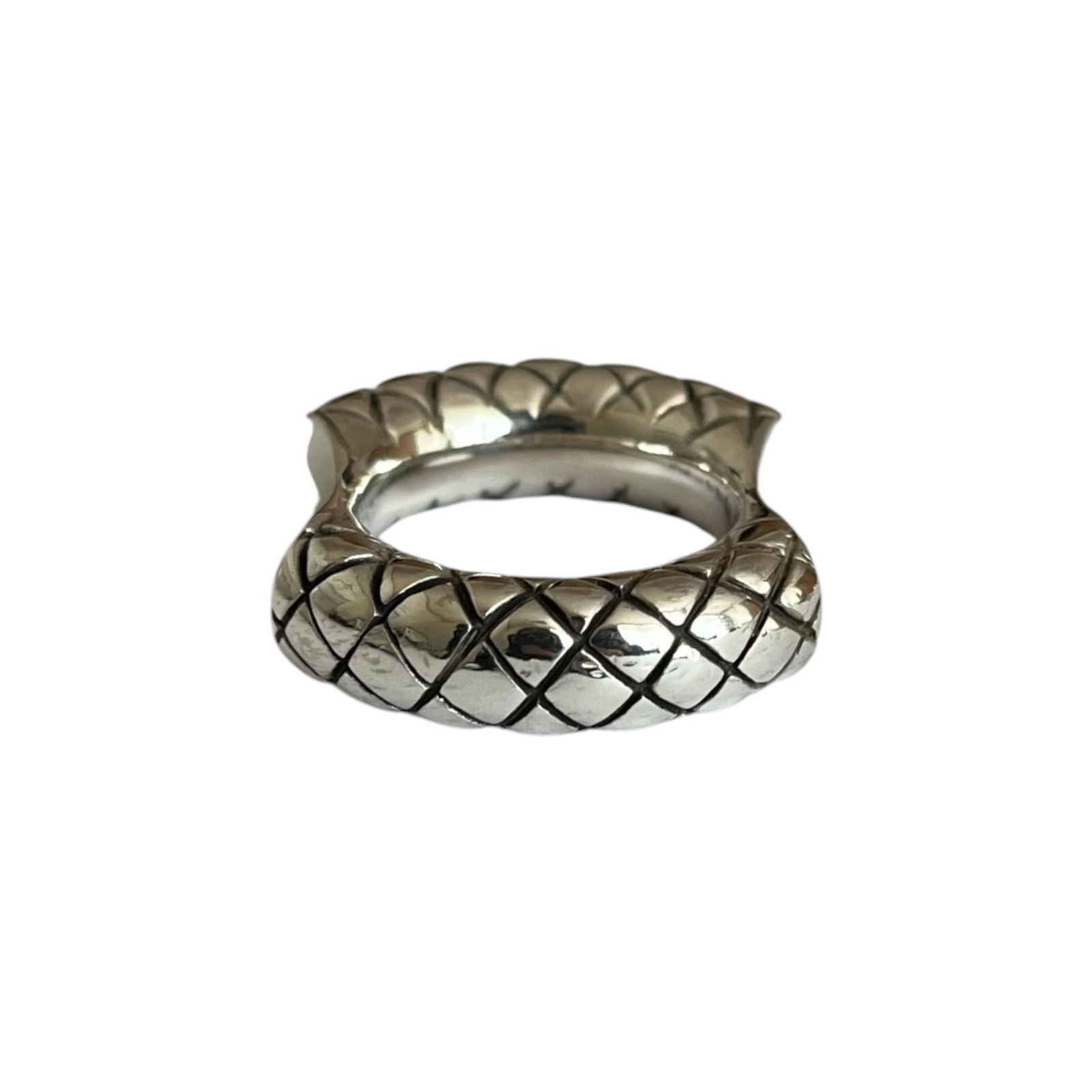 BOTTEGA VENETA ボッテガヴェネタ イントレチャート リング シルバー