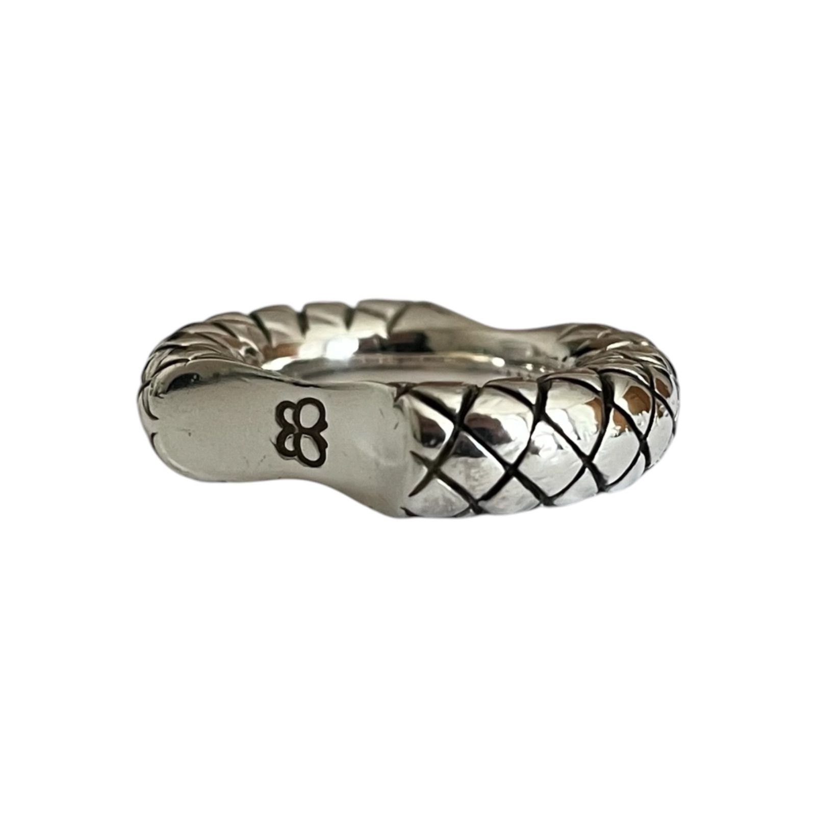 BOTTEGA VENETA ボッテガヴェネタ イントレチャート リング シルバー