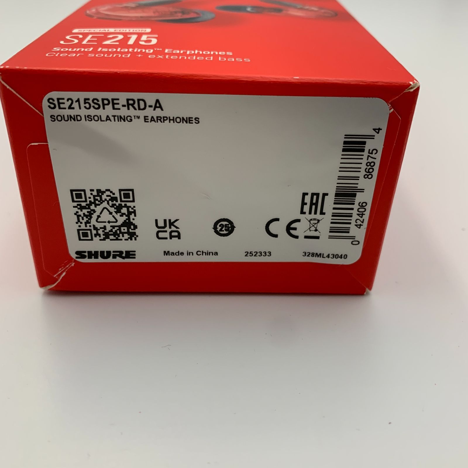 SHURE シュア SE215SPE-RD-A レッド 赤 有線イヤホン カナル型 高遮音