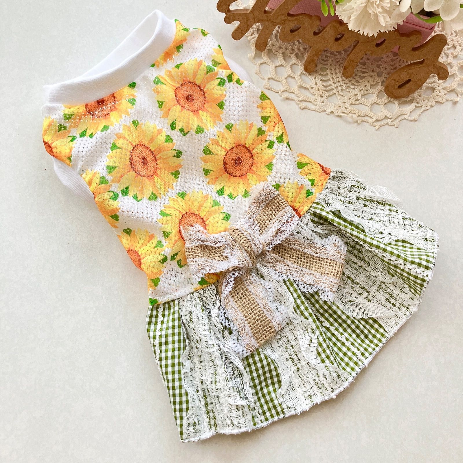 ☆りぃ☆ 犬服ハンドメイド品 ♡ハンドメイド犬服♡ひまわり♡オーダー - メルカリ