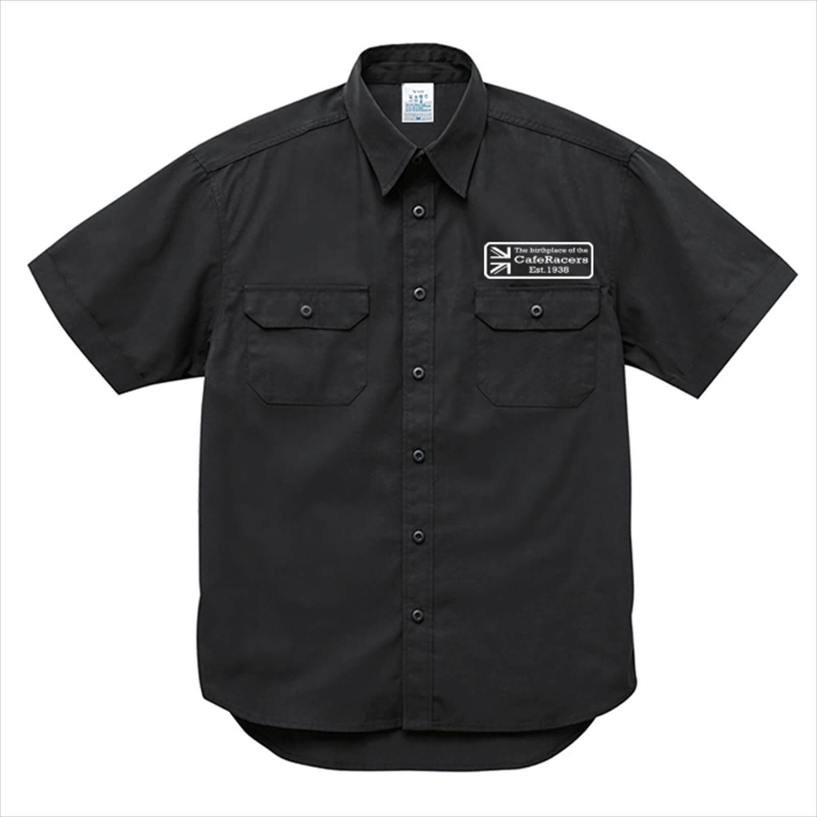 エースカフェロンドン ワークシャツ AC003WH Vertical ブラック ACE CAFE Work shirt