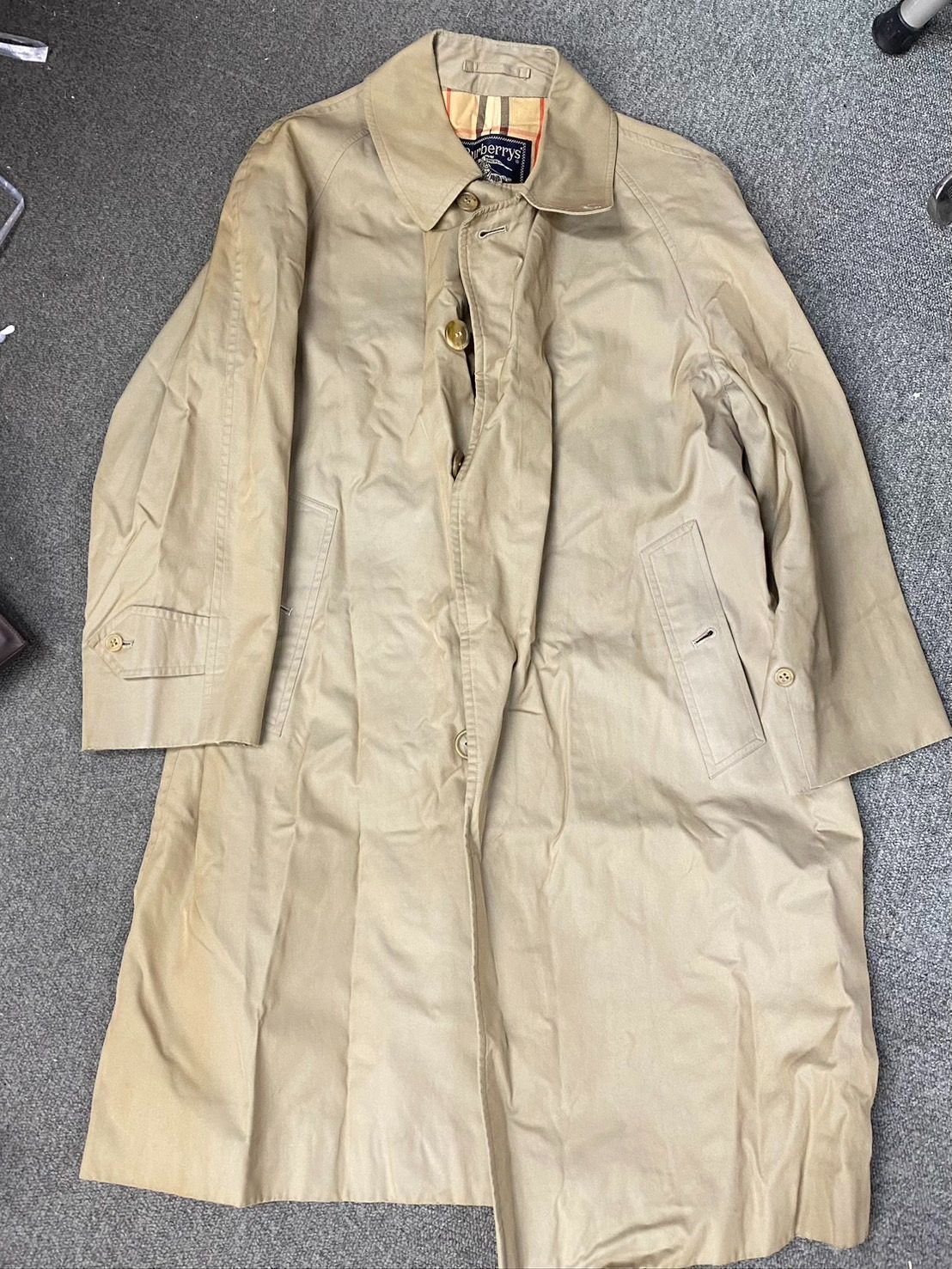 BURBERRY バーバリー メンズ ステンカラーコート ベージュ s アウター