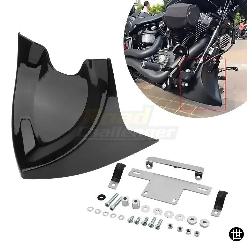 ハーレーカワサキホンダスズキヤマハビクトリー用チンロワーフロントスポイラーエアダムフェアリングカバー