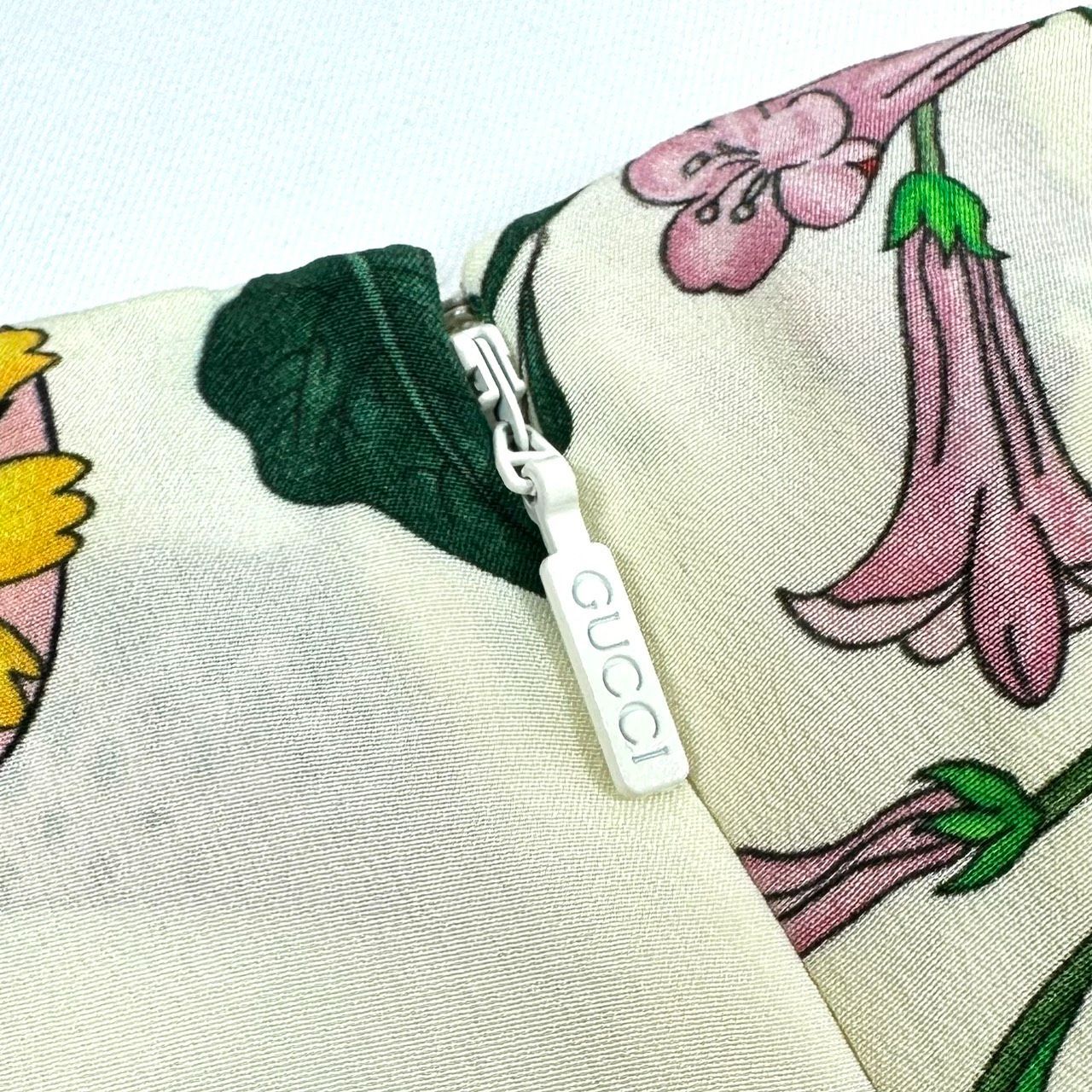 返品OK】良品 GUCCI グッチ フローラ スネーク シルクスカート 42