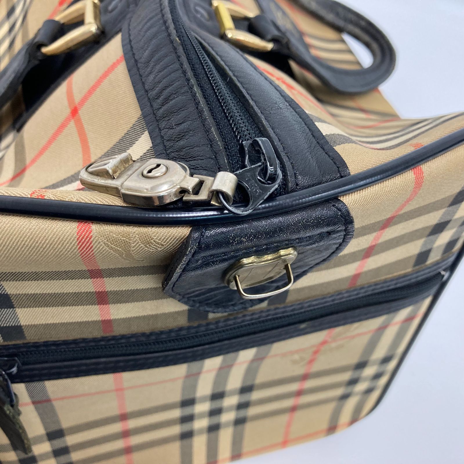 良品】Burberrys オールドバーバリー ボストンバッグ ノバチェック