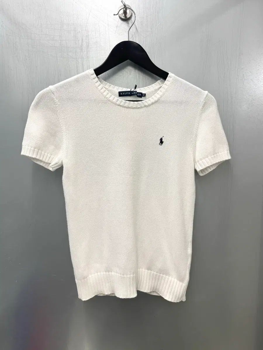 POLO RALPH LAUREN ポロラルフローレン 白 カラー 半袖 ニット