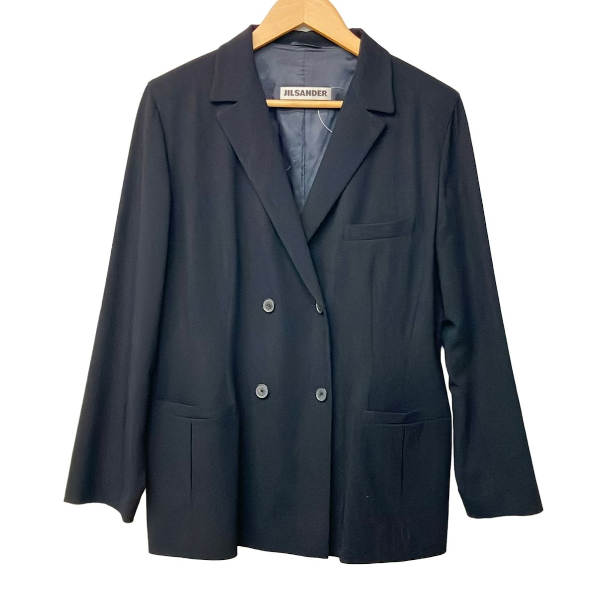 JILSANDER(ジルサンダー) ジャケット サイズ40 M レディース美品 - 黒 長袖/ダブル/春/秋