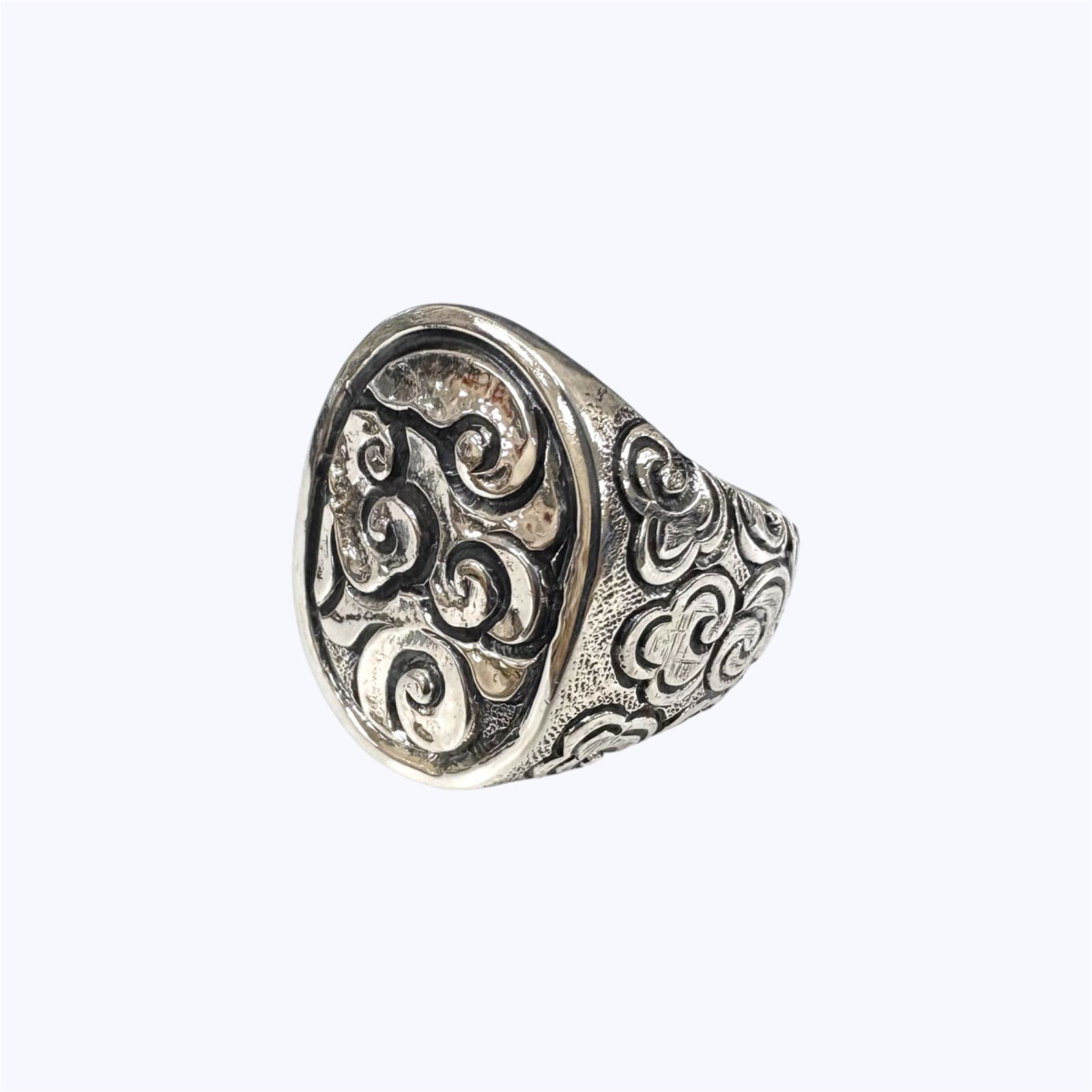 【展示品】シルバー925リング ハンドメイド デザインリング16.5号 ⑦