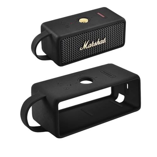 マーシャル オーディオ ソフト保護ケース Emberton Bluetooth IIIオーディオ ポータブル シリコンカバー ソフトケース - キャリー トラベルバッグ (Emberton III ブラック)pms 46a5887d
