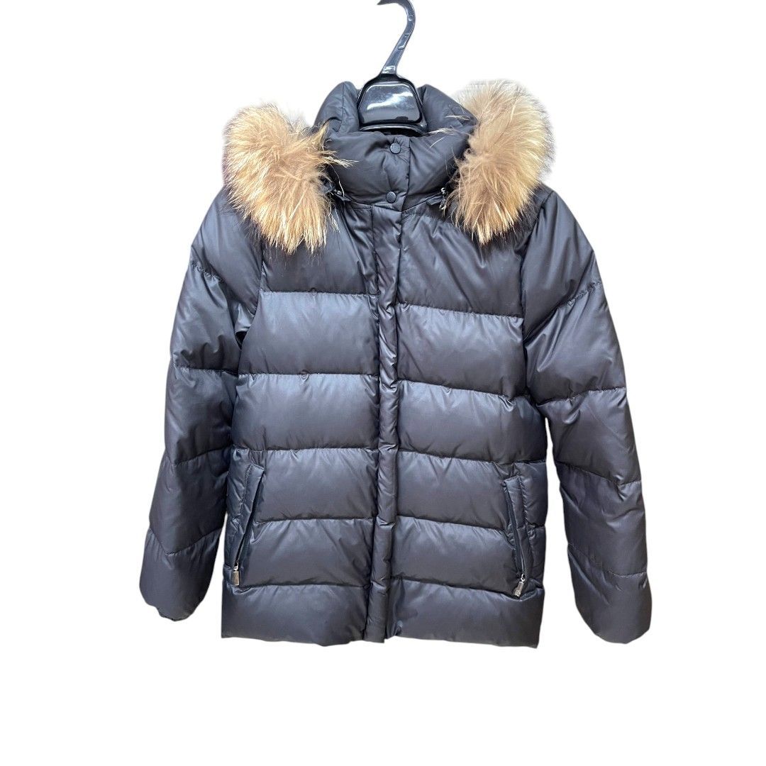 MONCLER モンクレール ファー付き ダウンジャケット 茶タグ - メルカリ
