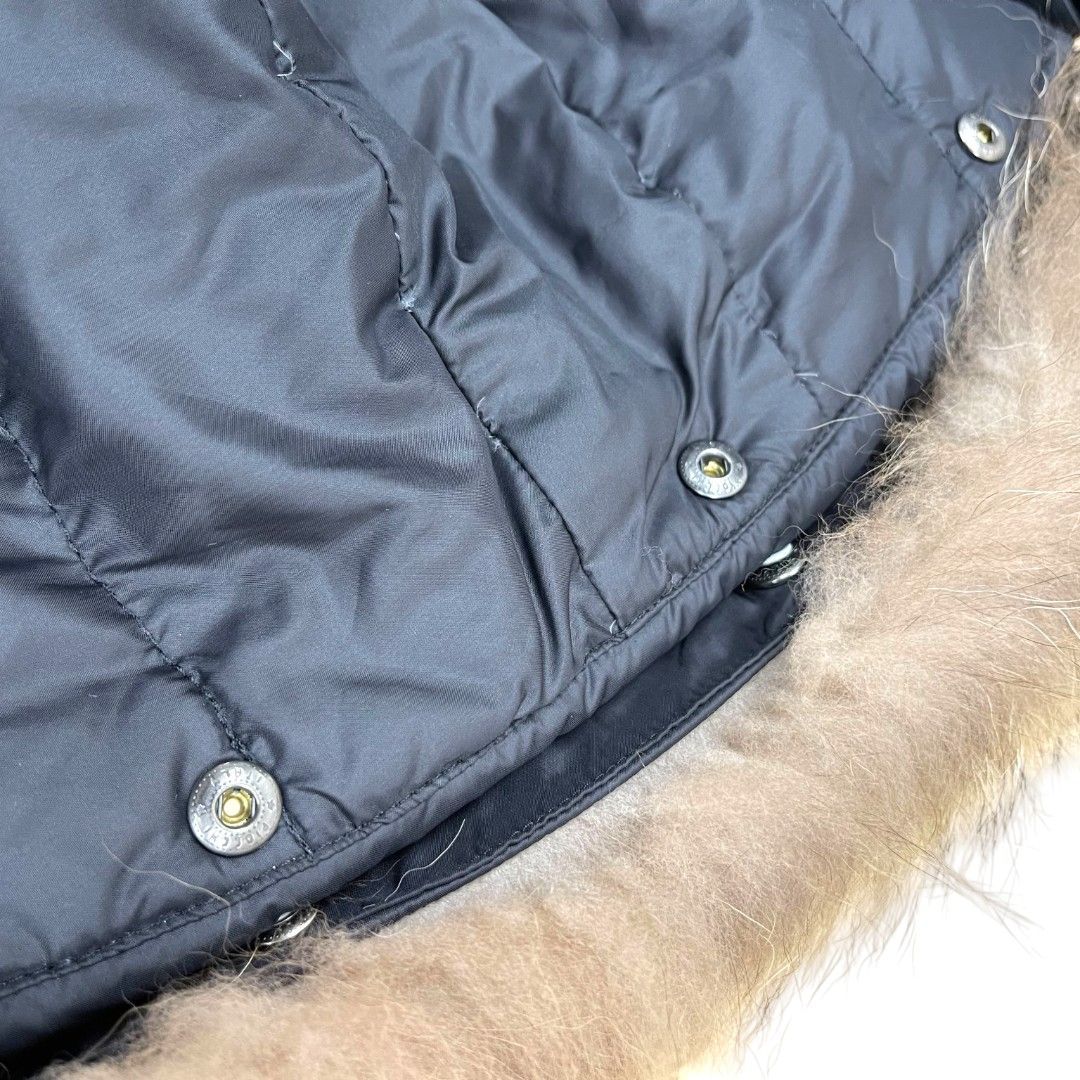 MONCLER モンクレール ファー付き ダウンジャケット 茶タグ - メルカリ