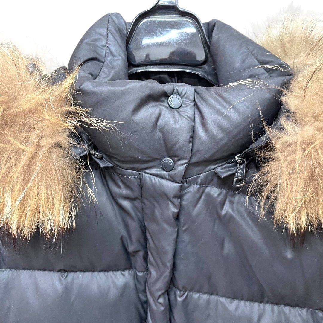 MONCLER モンクレール ファー付き ダウンジャケット 茶タグ - メルカリ