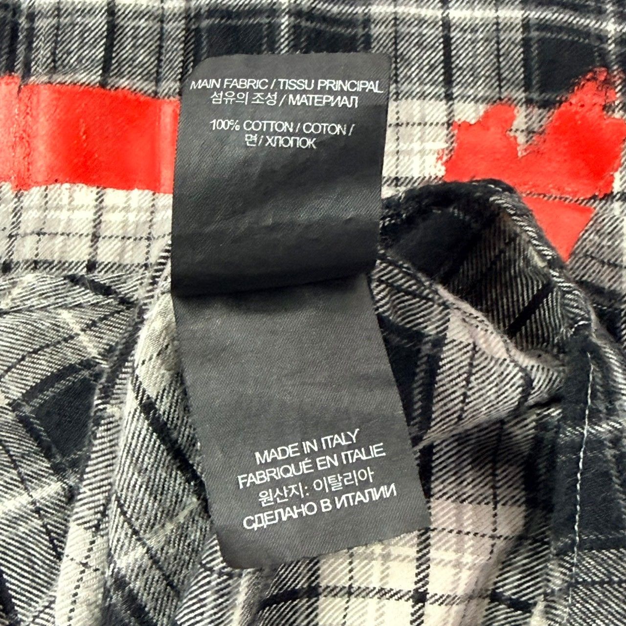 vetements ヴェトモン　アナーキー　チェックロゴシャツ VETEMENTS ヴェトモン DOUBLE ANARCHY LOGO FLANNEL SHIRT アナーキー