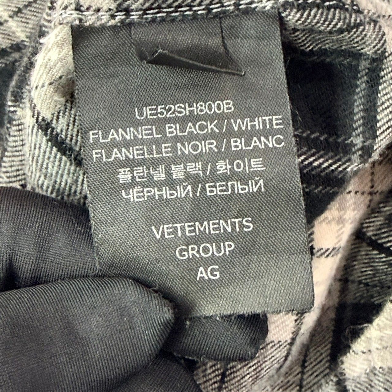 VETEMENTS ヴェトモン DOUBLE ANARCHY LOGO FLANNEL SHIRT アナーキー