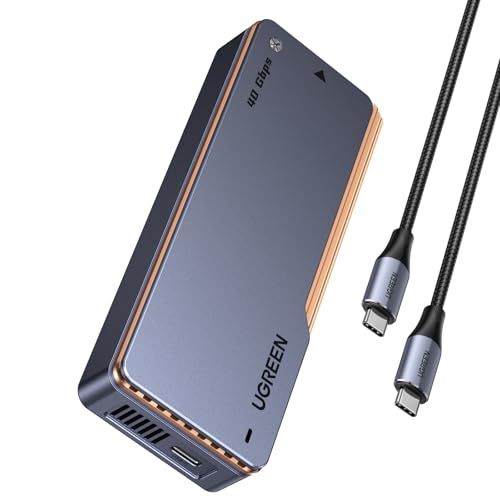 UGREEN 【40Gbps高速】 M.2 SSD 外付けケースM.2 NVME/PCIE SSD ケース Intel チップ採用 Thunderbolt 3/4/5対応 M.2 2280 M key/B+M key SS専用 8TB容量対応 a6a0c41a