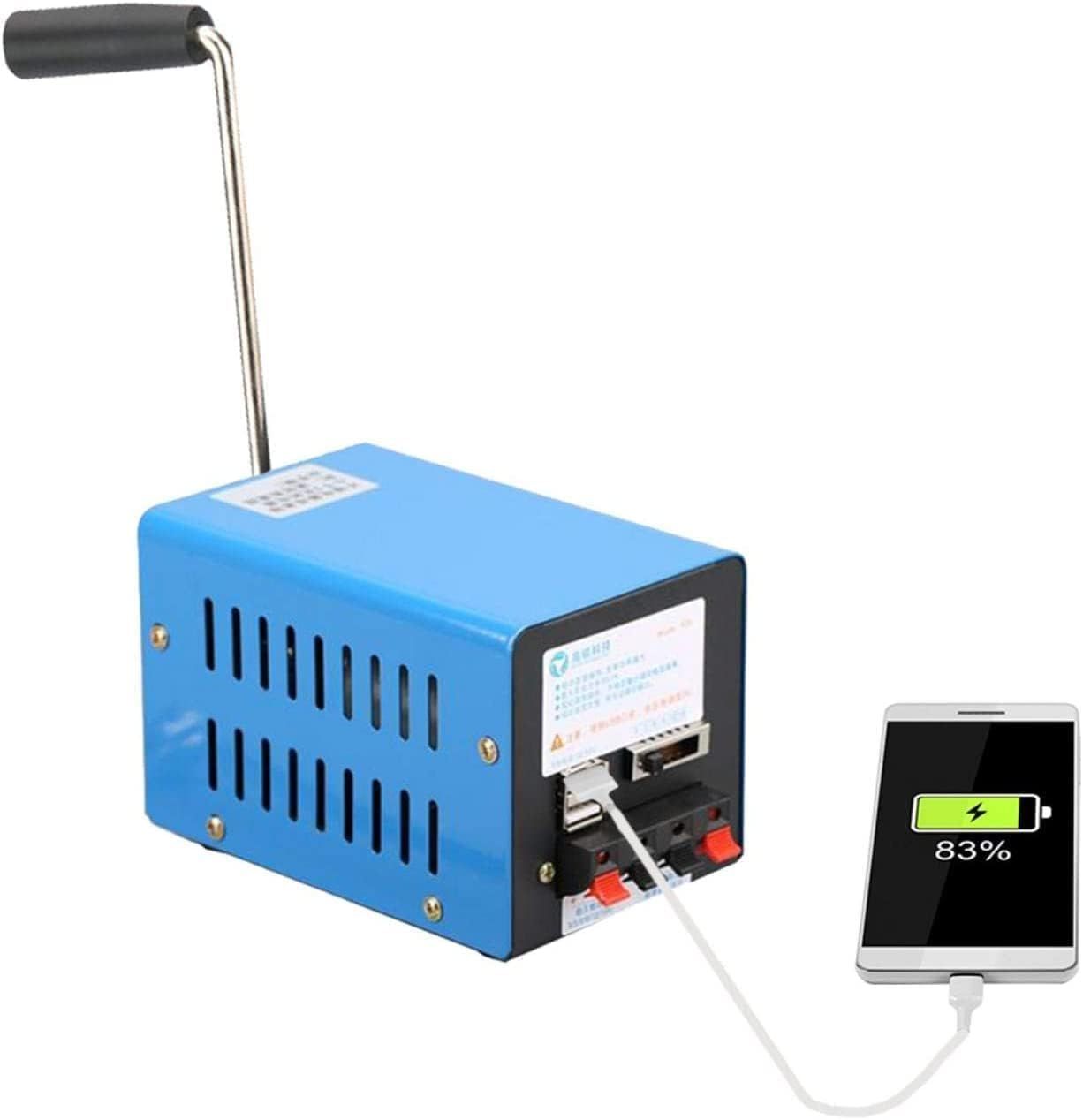 手回し発電機 小型 スマホ充電 防災 ワット力の充電器 USB出力 緊急時屋外携帯用発電機 持ち運び便利 省エネルギー スマホ/ライト照明 停電時/災害/旅行/車中泊/夜釣り/キャンプに大活躍 日本語説明書付きY