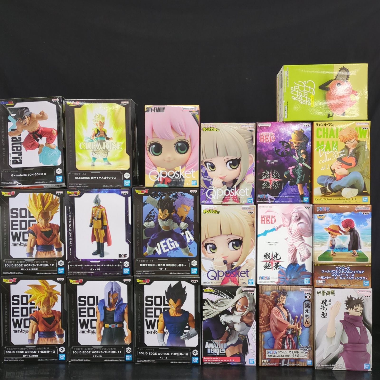 【D14763】未開封 フィギュア １９点まとめ売り ドラゴンボール ヒロアカ ワンピース チェーンソーマン 等