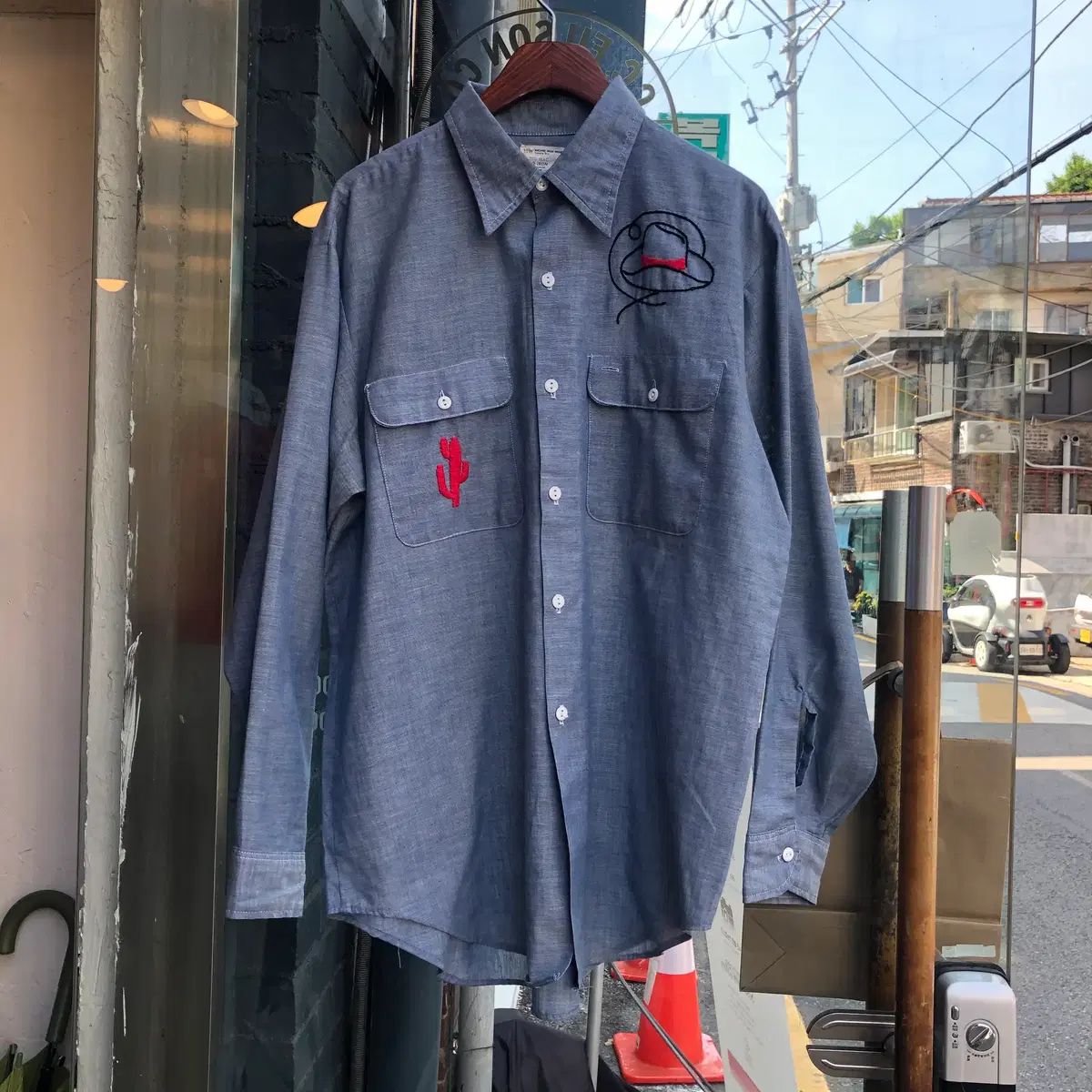 70年代 ビッグマックシャンブレーシャツ-XL