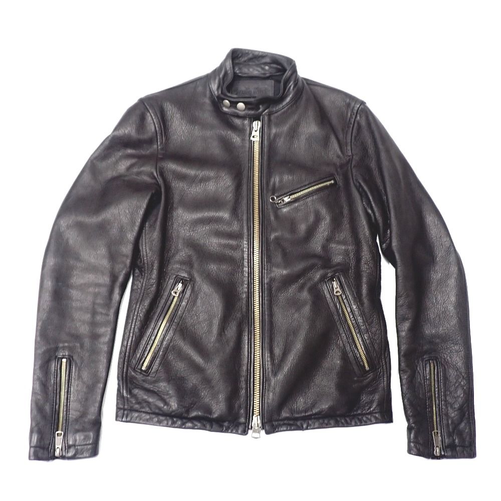 NA417062 ジャックローズ シングルライダースジャケット 280704J 山羊革 ブラック #2 メンズ JACKROSE 中古