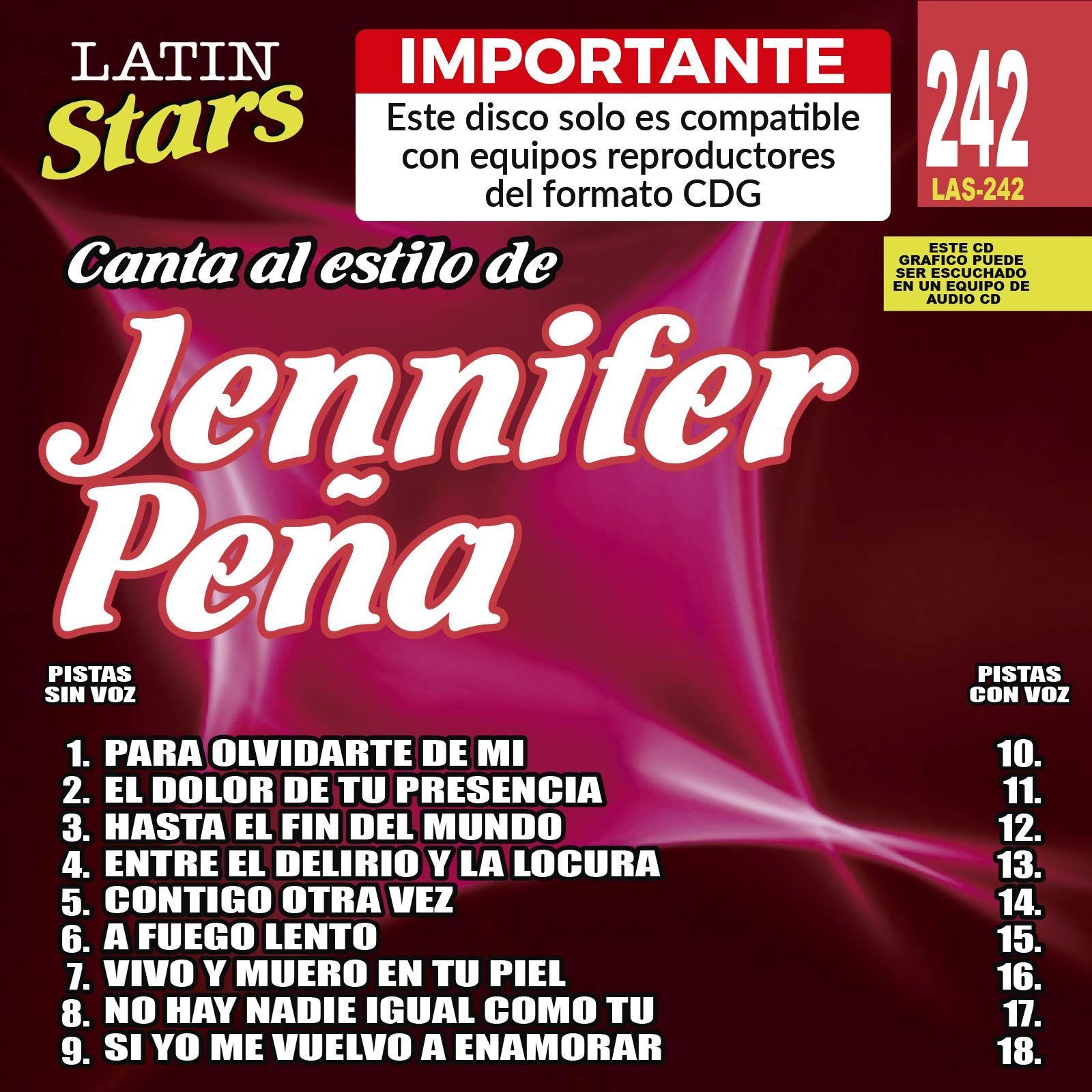 【CD】Karaoke: Jennifer Pena - Latin Stars Karaoke