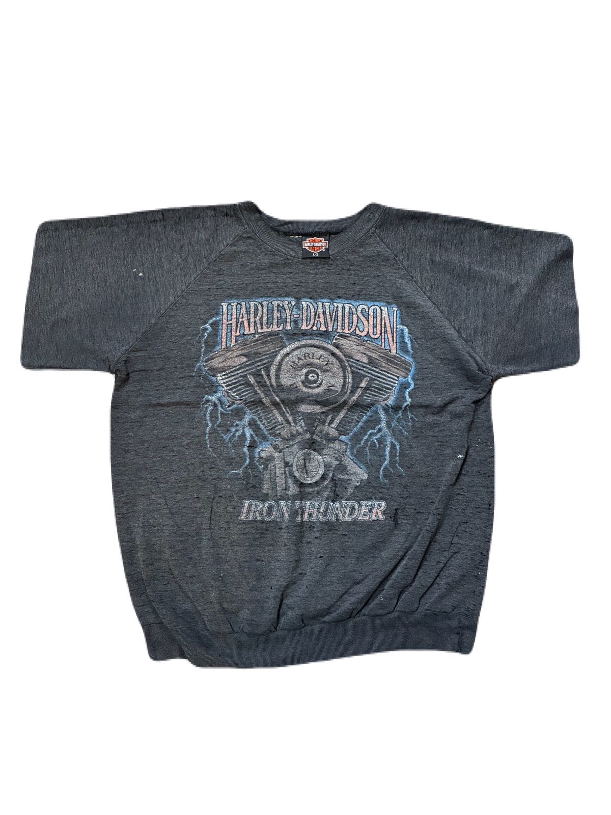 90’s HARLEY-DAVIDSON V-TWIN × Blue Thunder Cut off t-shirt ボロ 24,820円
