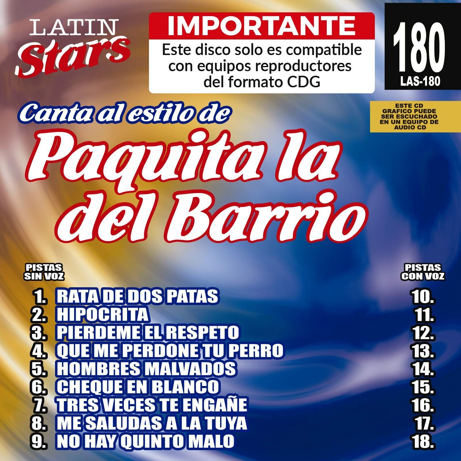 【CD】Karaoke: Paquita La Del Barrio - Latin Stars