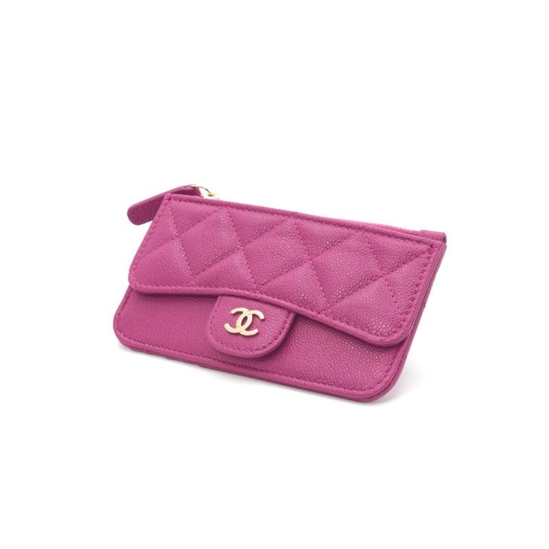シャネル CHANEL 財布 コインケース 小銭入れ パープル ゴールド マトラッセ ココマーク フラグメントケース カードケース