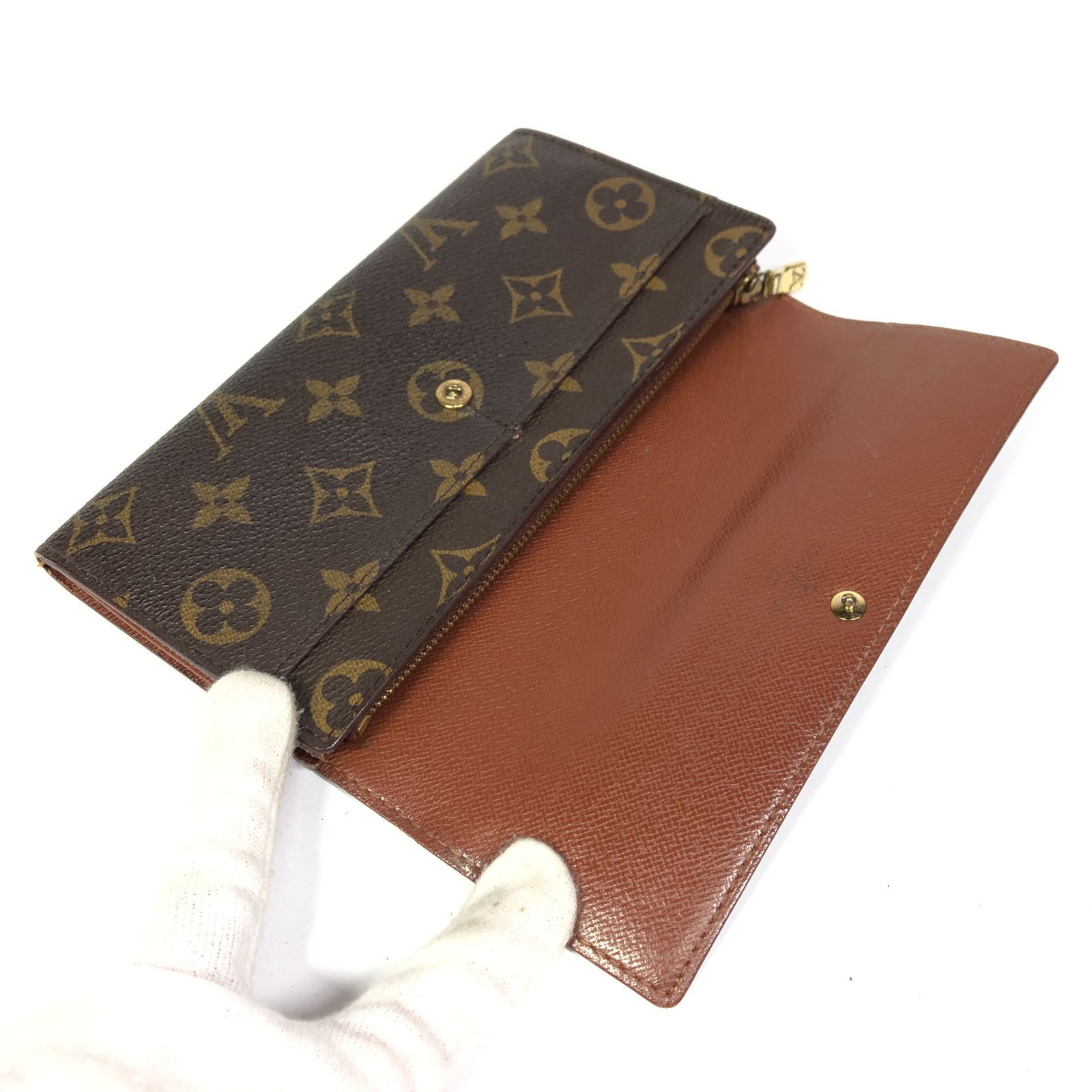 Louis Vuitton モノグラム M61725 長財布 ポシェット ルイヴィトン】本物 LOUIS VUITTON ポシェット ポルト モネクレディ 長