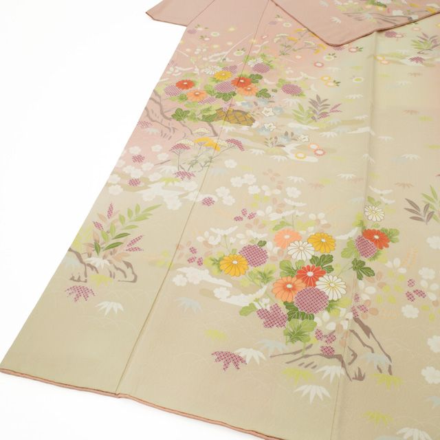 新古品】 訪問着 手描き友禅 着物 未使用 正絹 袷 フォーマル 作家物