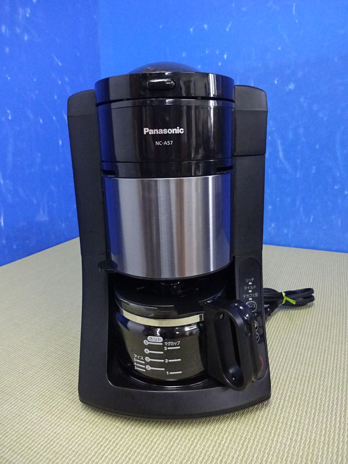 パナソニック沸騰浄水コーヒーメーカー NC-A57-K 3F☆187☆パナソニック沸騰浄水コーヒーメーカー/ NC-A57-K/動作品