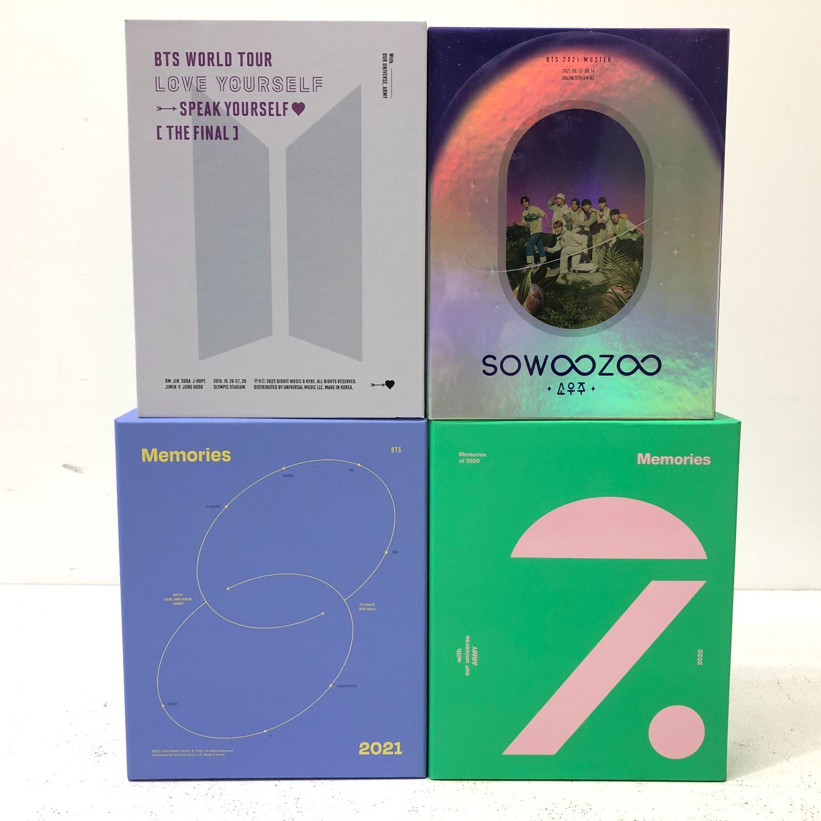 【小牧店】BTS　DVD/Blu-ray　4本セット おまとめ トレカなし Memories/LOVE YOURSELF/SOWOOZOO 【Y315-0052】