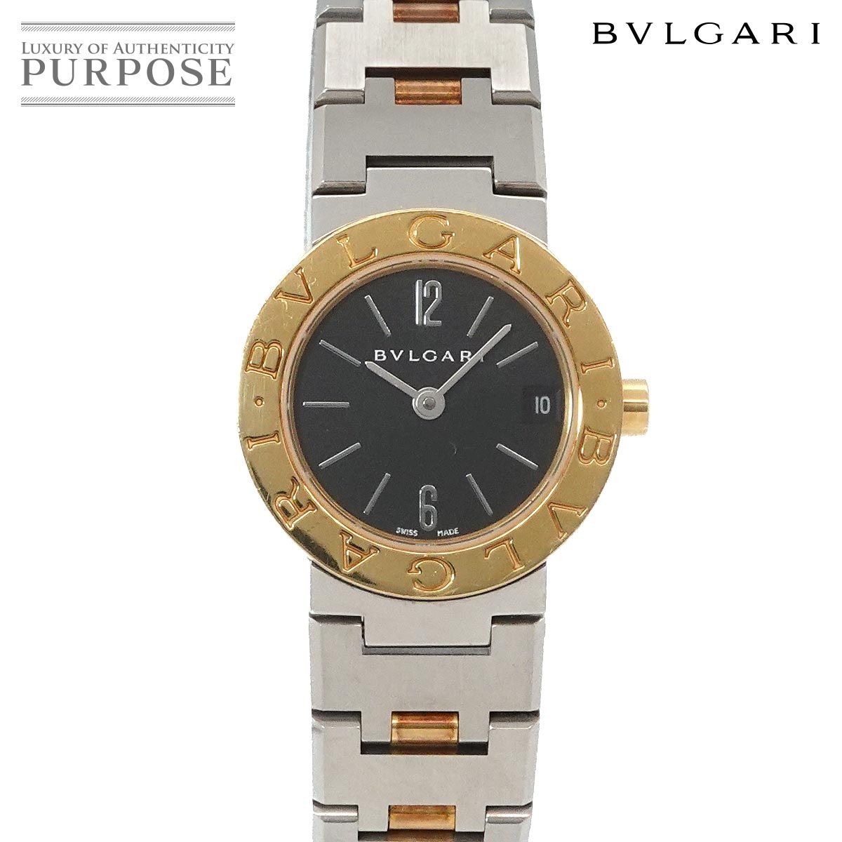 ブルガリ BVLGARI ブルガリブルガリ コンビ BB23SG レディース 腕時計 デイト ブラック YG クォーツ BVLGARIBVLGARI 90326350