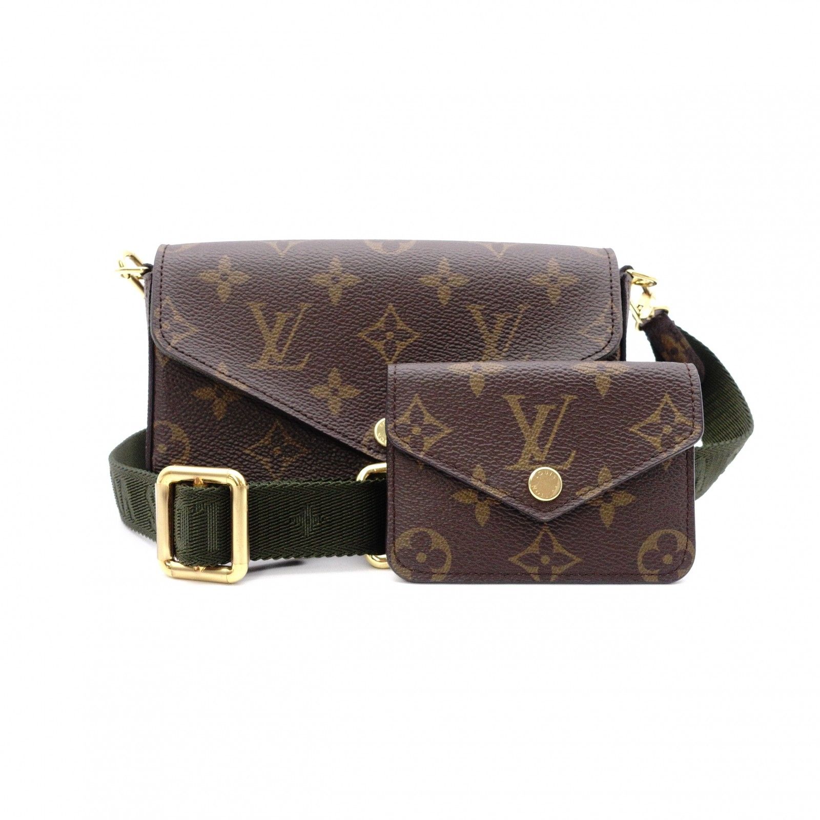 LOUIS VUITTON ルイヴィトン ミュルティポシェットフェリシー モノグラムキャンバス ショルダーバッグ レザー PVC ブラウン系