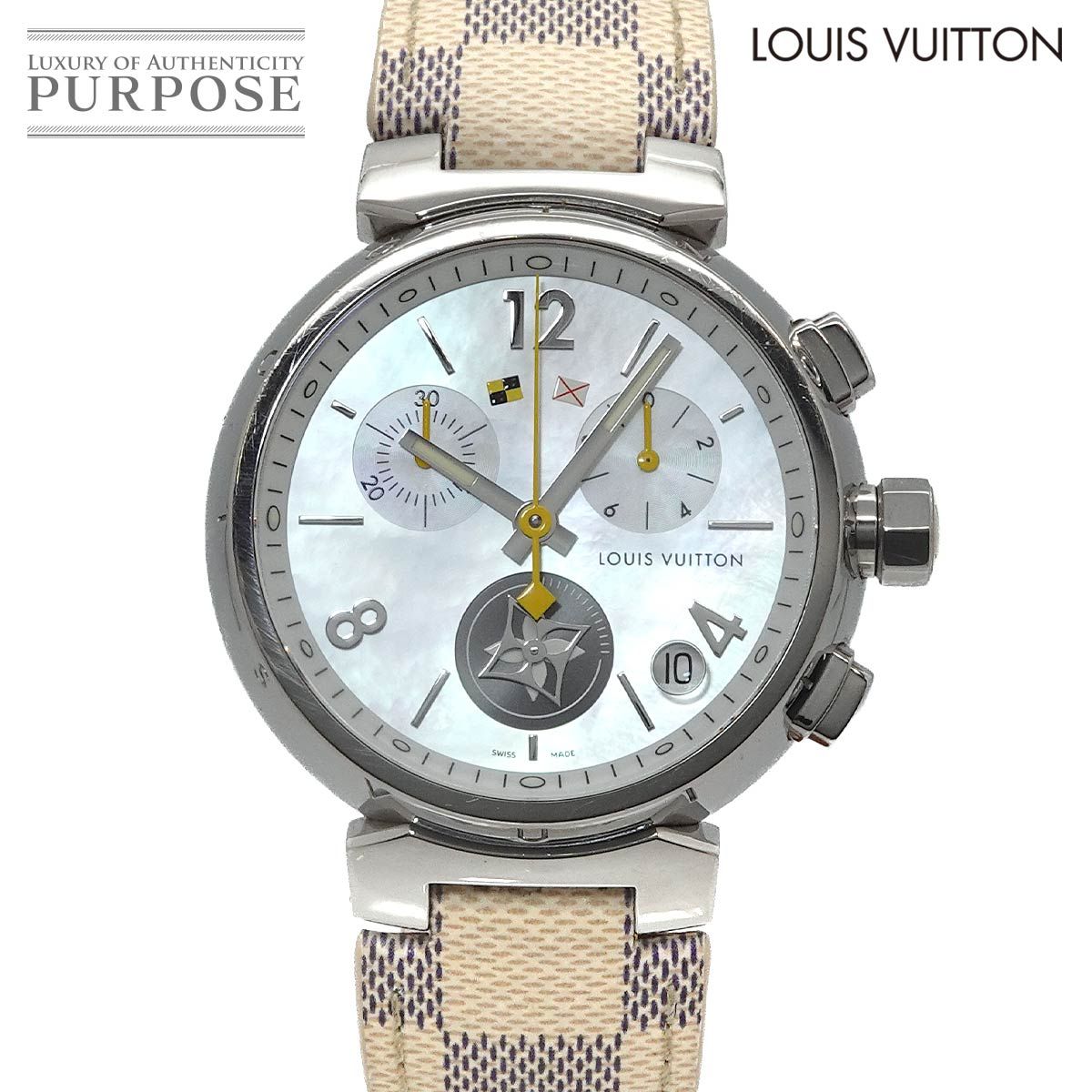ルイ ヴィトン LOUIS VUITTON タンブール ラブリーカップ クロノグラフ Q11BA メンズ 腕時計 デイト クォーツ Tambour 90327718