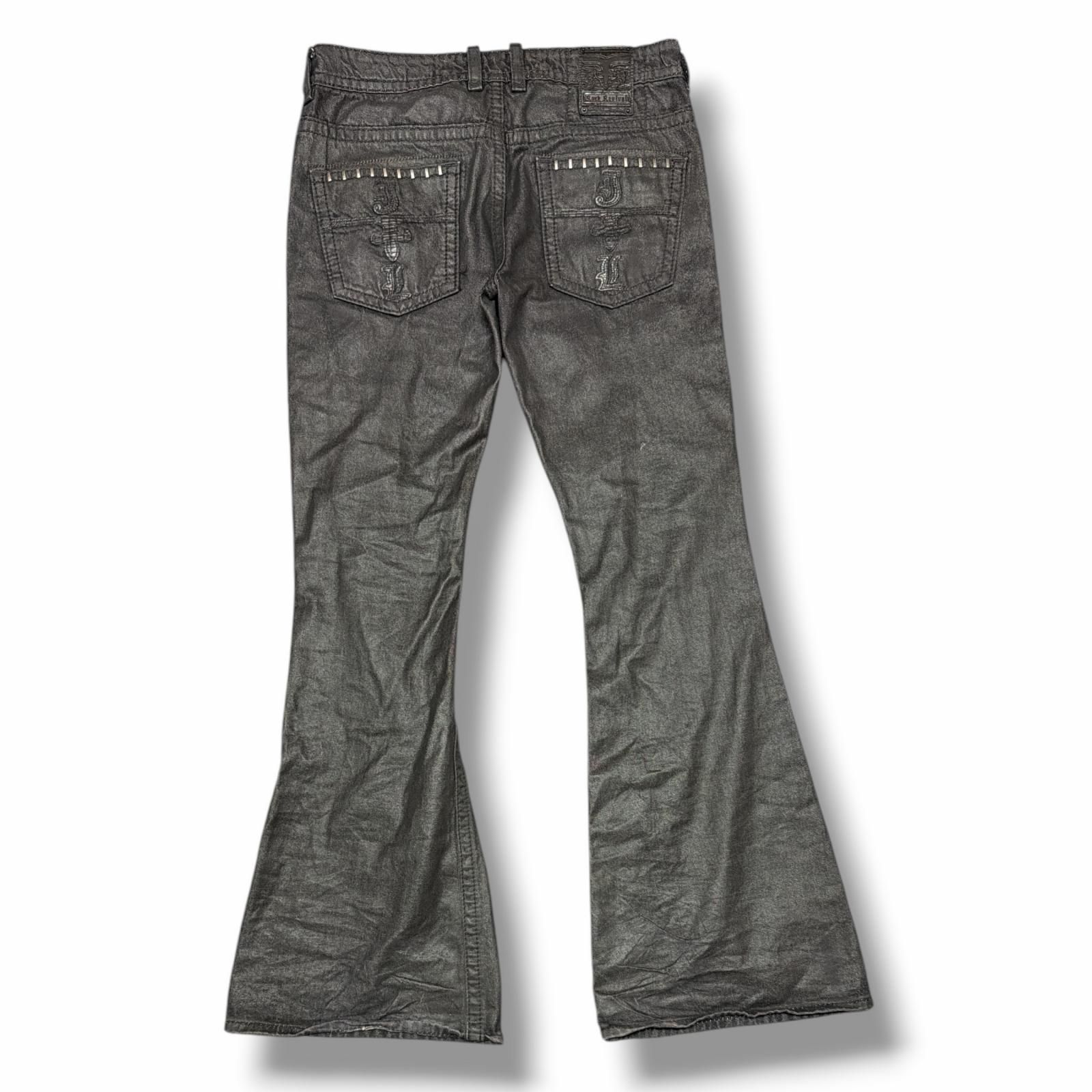 JADED LONDON Rock Revival Staple Wax Bootcut Jeans ロック