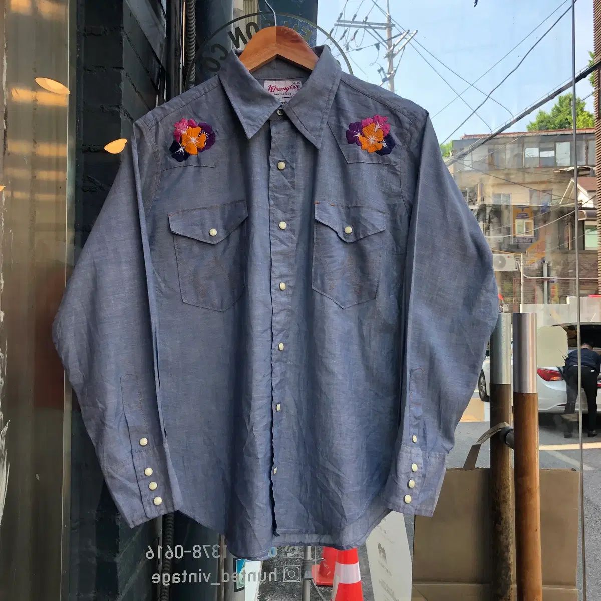 70年代 ラングラー シャンブレーシャツ-M
