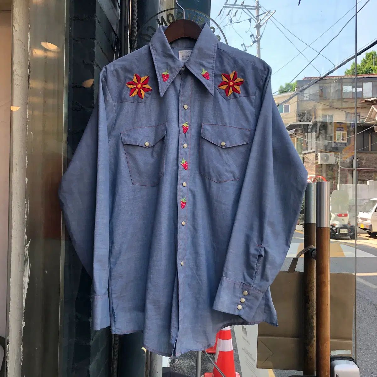 70s Bigmac シャンブレーシャツ-M