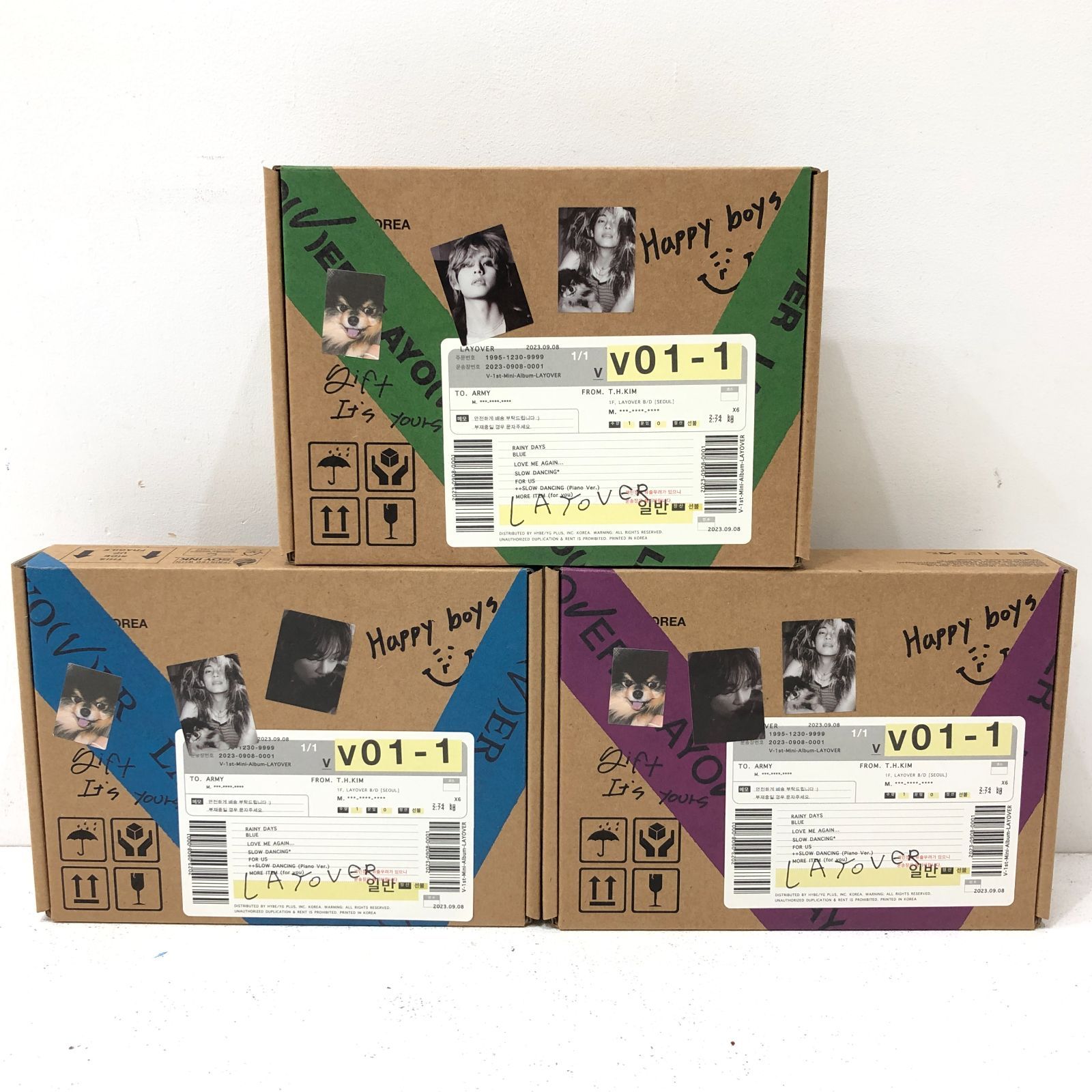 小牧店】BTS V ソロアルバム LAYOVER 3形態セット おまとめ トレカなし