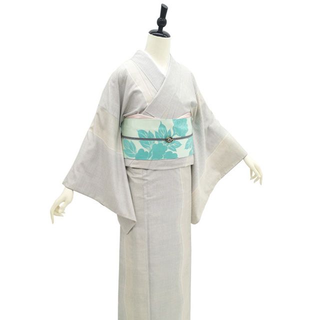 中古】 白大島 大島紬 着物 本場大島紬 リサイクル 正絹 袷 9マルキ
